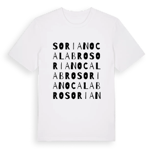 Soriano Calabro ordlek t-shirt – ekologisk bomull t-shirt från Pinshirt