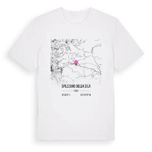 Spezzano della Sila karta t-shirt – ekologisk bomull t-shirt från Pinshirt