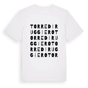 Torre di Ruggiero ordlek t-shirt – ekologisk bomull t-shirt från Pinshirt