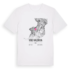 Vibo Valentia karta t-shirt – ekologisk bomull t-shirt från Pinshirt