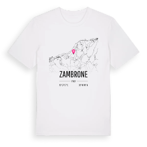 Zambrone karta t-shirt – ekologisk bomull t-shirt från Pinshirt
