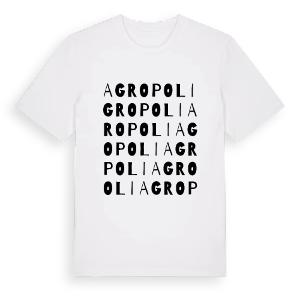 Agropoli ordlek t-shirt – ekologisk bomull t-shirt från Pinshirt