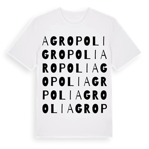 Agropoli ordlek t-shirt – ekologisk bomull t-shirt från Pinshirt