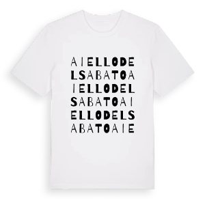 Aiello del Sabato ordlek t-shirt – ekologisk bomull t-shirt från Pinshirt