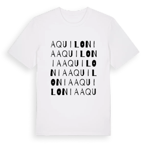 Aquilonia ordlek t-shirt – ekologisk bomull t-shirt från Pinshirt