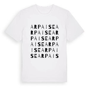 Arpaise ordlek t-shirt – ekologisk bomull t-shirt från Pinshirt