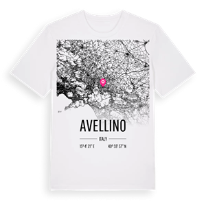 Avellino karta t-shirt – ekologisk bomull t-shirt från Pinshirt