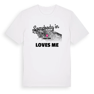 Någon i Avellino älskar mig t-shirt – ekologisk bomull t-shirt från Pinshirt