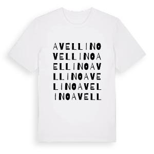 Avellino ordlek t-shirt – ekologisk bomull t-shirt från Pinshirt