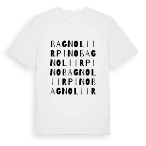 Bagnoli Irpino ordlek t-shirt – ekologisk bomull t-shirt från Pinshirt