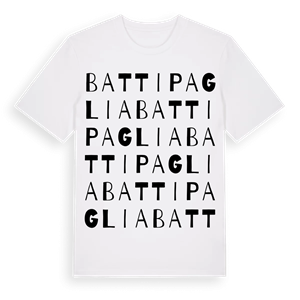 Battipaglia ordlek t-shirt – ekologisk bomull t-shirt från Pinshirt