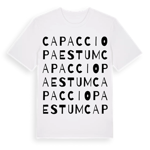 Capaccio Paestum ordlek t-shirt – ekologisk bomull t-shirt från Pinshirt