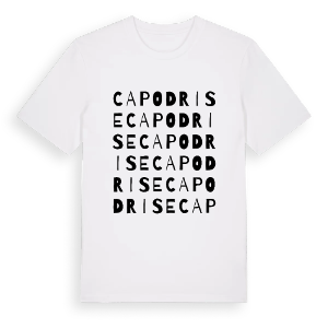 Capodrise ordlek t-shirt – ekologisk bomull t-shirt från Pinshirt