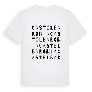Castel Baronia ordlek t-shirt – ekologisk bomull t-shirt från Pinshirt