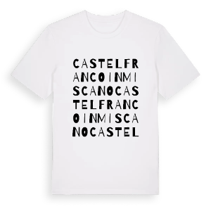 Castelfranco in Miscano ordlek t-shirt – ekologisk bomull t-shirt från Pinshirt