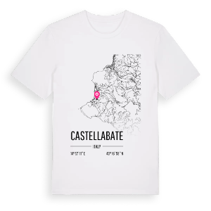 Castellabate karta t-shirt – ekologisk bomull t-shirt från Pinshirt