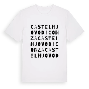 Castelnuovo di Conza ordlek t-shirt – ekologisk bomull t-shirt från Pinshirt