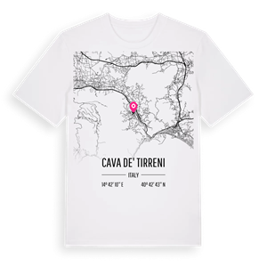 Cava de' Tirreni karta t-shirt – ekologisk bomull t-shirt från Pinshirt