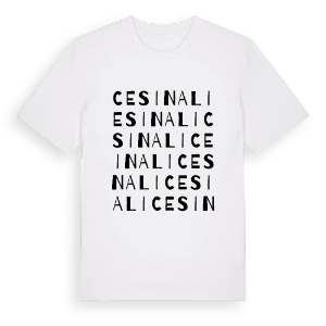 Cesinali ordlek t-shirt – ekologisk bomull t-shirt från Pinshirt