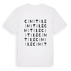 Cimitile ordlek t-shirt – ekologisk bomull t-shirt från Pinshirt