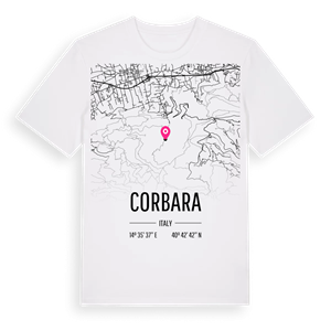 Corbara karta t-shirt – ekologisk bomull t-shirt från Pinshirt