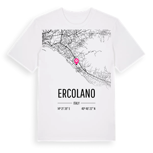 Ercolano karta t-shirt – ekologisk bomull t-shirt från Pinshirt