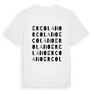 Ercolano ordlek t-shirt – ekologisk bomull t-shirt från Pinshirt