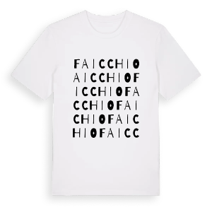Faicchio ordlek t-shirt – ekologisk bomull t-shirt från Pinshirt