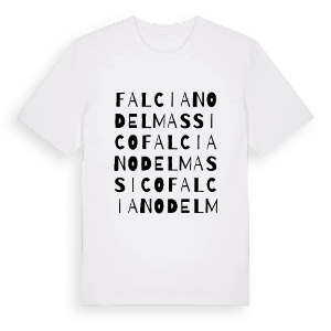 Falciano del Massico ordlek t-shirt – ekologisk bomull t-shirt från Pinshirt