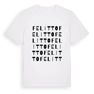 Felitto ordlek t-shirt – ekologisk bomull t-shirt från Pinshirt