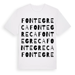 Fontegreca ordlek t-shirt – ekologisk bomull t-shirt från Pinshirt