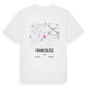 Francolise karta t-shirt – ekologisk bomull t-shirt från Pinshirt