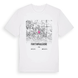 Frattamaggiore karta t-shirt – ekologisk bomull t-shirt från Pinshirt
