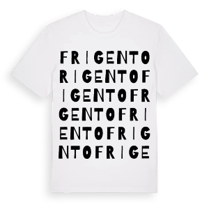 Frigento ordlek t-shirt – ekologisk bomull t-shirt från Pinshirt