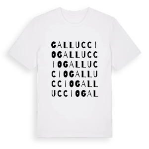 Galluccio ordlek t-shirt – ekologisk bomull t-shirt från Pinshirt