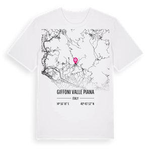 Giffoni Valle Piana karta t-shirt – ekologisk bomull t-shirt från Pinshirt