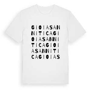 Gioia Sannitica ordlek t-shirt – ekologisk bomull t-shirt från Pinshirt