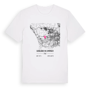 Giugliano in Campania karta t-shirt – ekologisk bomull t-shirt från Pinshirt
