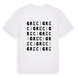 Greci ordlek t-shirt – ekologisk bomull t-shirt från Pinshirt