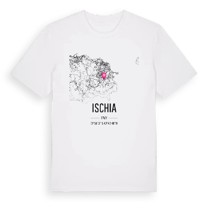 Ischia karta t-shirt – ekologisk bomull t-shirt från Pinshirt