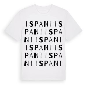 Ispani ordlek t-shirt – ekologisk bomull t-shirt från Pinshirt