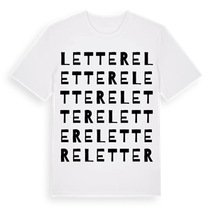 Lettere ordlek t-shirt – ekologisk bomull t-shirt från Pinshirt