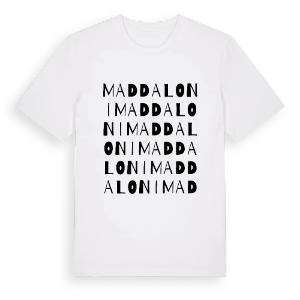 Maddaloni ordlek t-shirt – ekologisk bomull t-shirt från Pinshirt