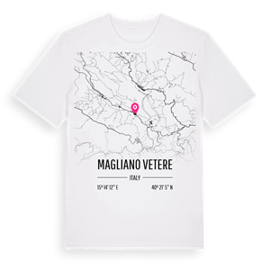 Magliano Vetere karta t-shirt – ekologisk bomull t-shirt från Pinshirt