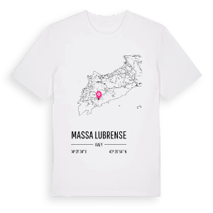 Massa Lubrense karta t-shirt – ekologisk bomull t-shirt från Pinshirt