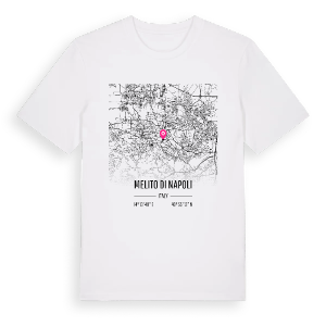 Melito di Napoli karta t-shirt – ekologisk bomull t-shirt från Pinshirt