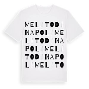 Melito di Napoli ordlek t-shirt – ekologisk bomull t-shirt från Pinshirt