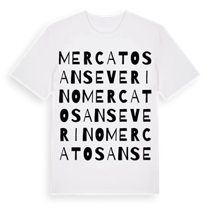 Mercato San Severino ordlek t-shirt – ekologisk bomull t-shirt från Pinshirt