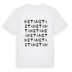 Meta ordlek t-shirt – ekologisk bomull t-shirt från Pinshirt