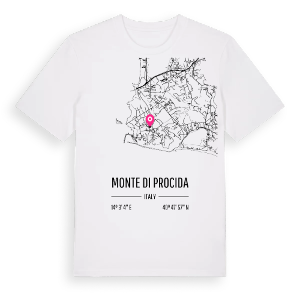 Monte di Procida karta t-shirt – ekologisk bomull t-shirt från Pinshirt
